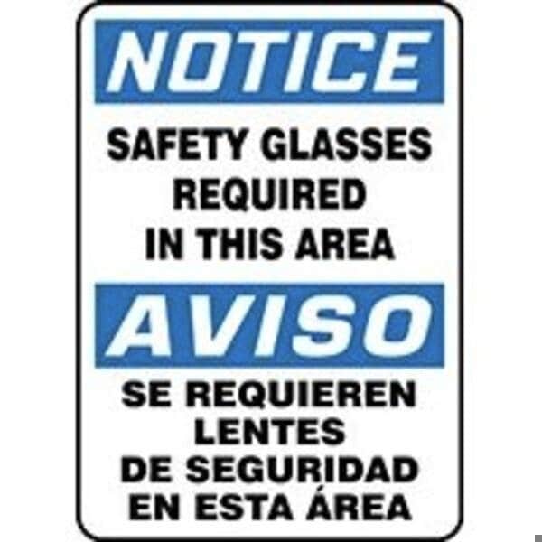 Accuform BILINGUAL OSHA NOTICE SAFETY SIGN SBMPPA801VA SBMPPA801VA - main